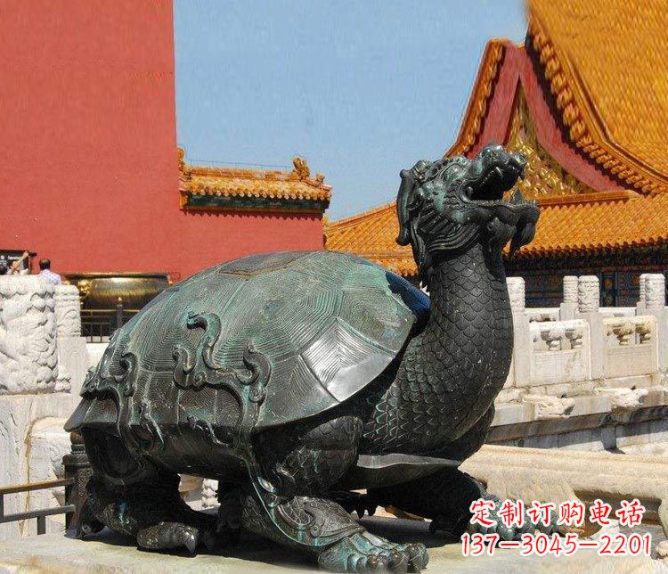 聊城精美铜雕龙龟,给你公园独特色彩