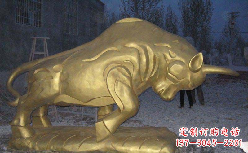 聊城拓荒牛铜雕—瑰丽壮观的动物雕塑