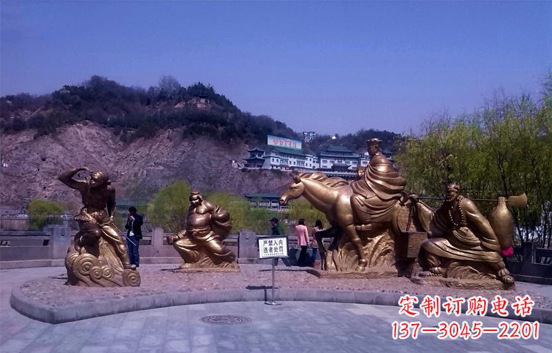 聊城精美铜雕唐僧师徒小品
