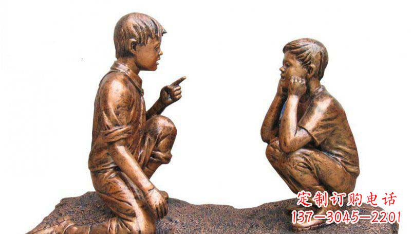 聊城专业定制小品铜雕-尊贵的雕塑男孩