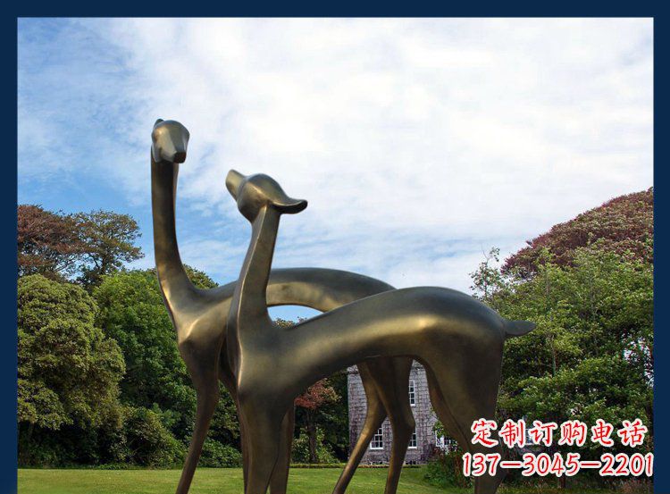 聊城 优雅铜鹿风格雕塑