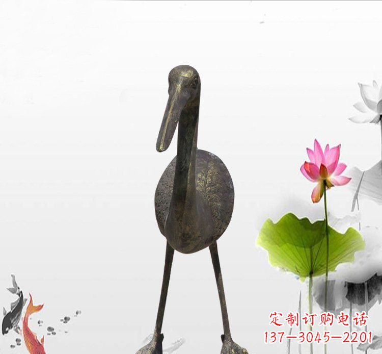 聊城高品质铜制仙鹤雕塑