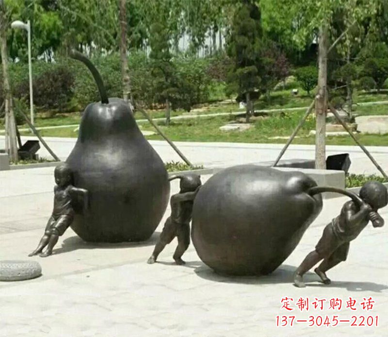聊城迷人的孩童铜雕