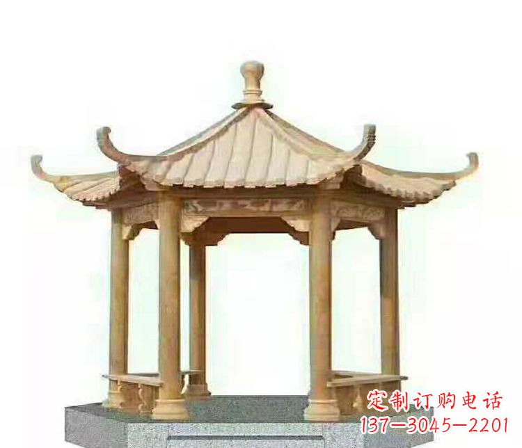 聊城晚霞凉亭石雕