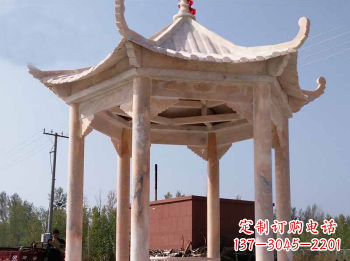聊城红六角凉亭雕塑