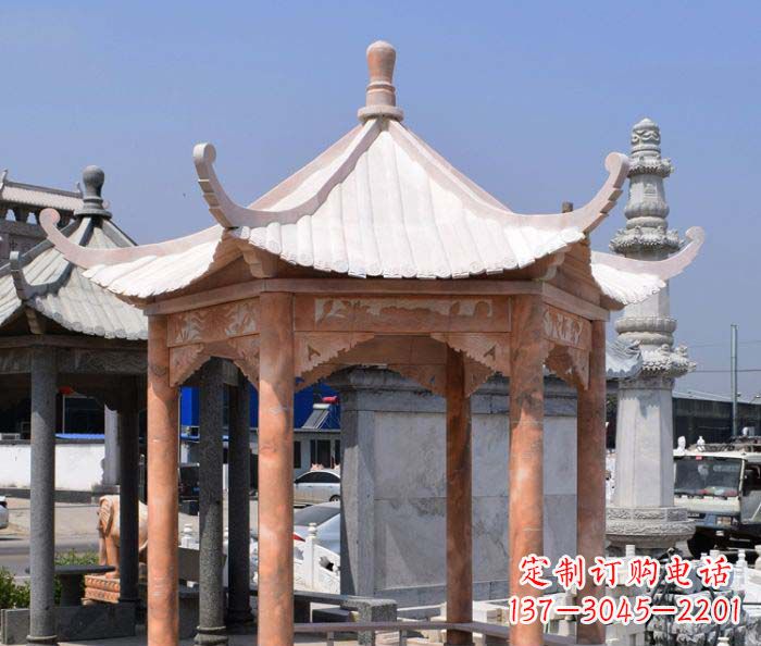 聊城中领雕塑设计凉亭雕塑,清新简约添美感