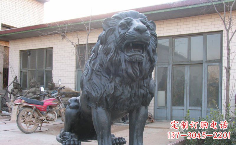 聊城公园西洋狮子铜雕