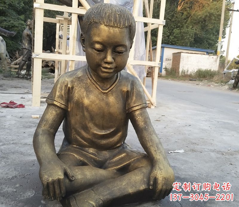 聊城孩子们的梦想-铜质儿童雕塑