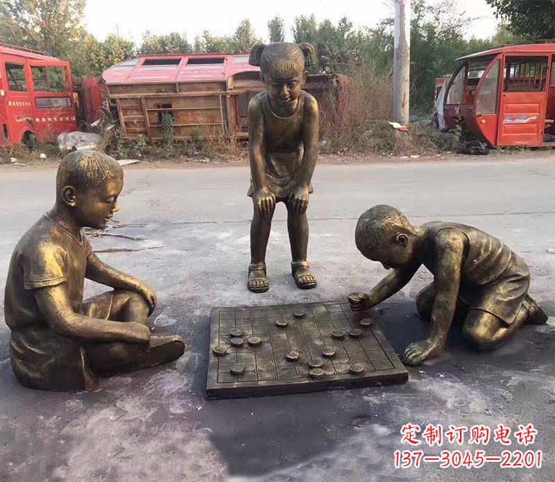聊城铜雕“童年梦想”儿童雕塑