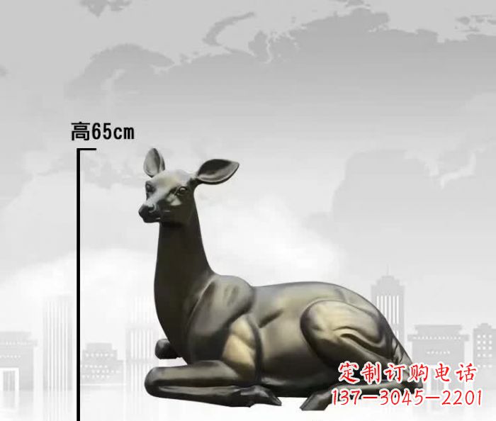 聊城中领雕塑精美铜雕鹿