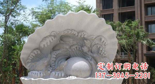 聊城公园小区动物喷泉石雕