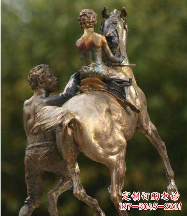 聊城浪漫无限,精致骑马铜雕