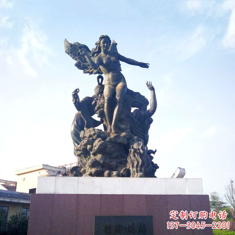 聊城雕刻传说——精卫填海景观雕塑