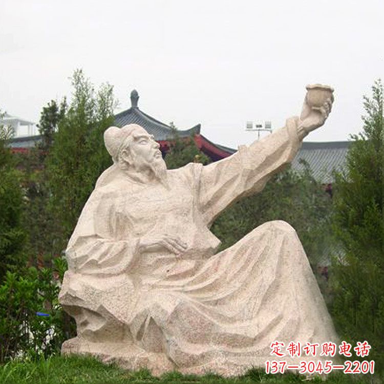 聊城以李白石雕彰显高雅艺术