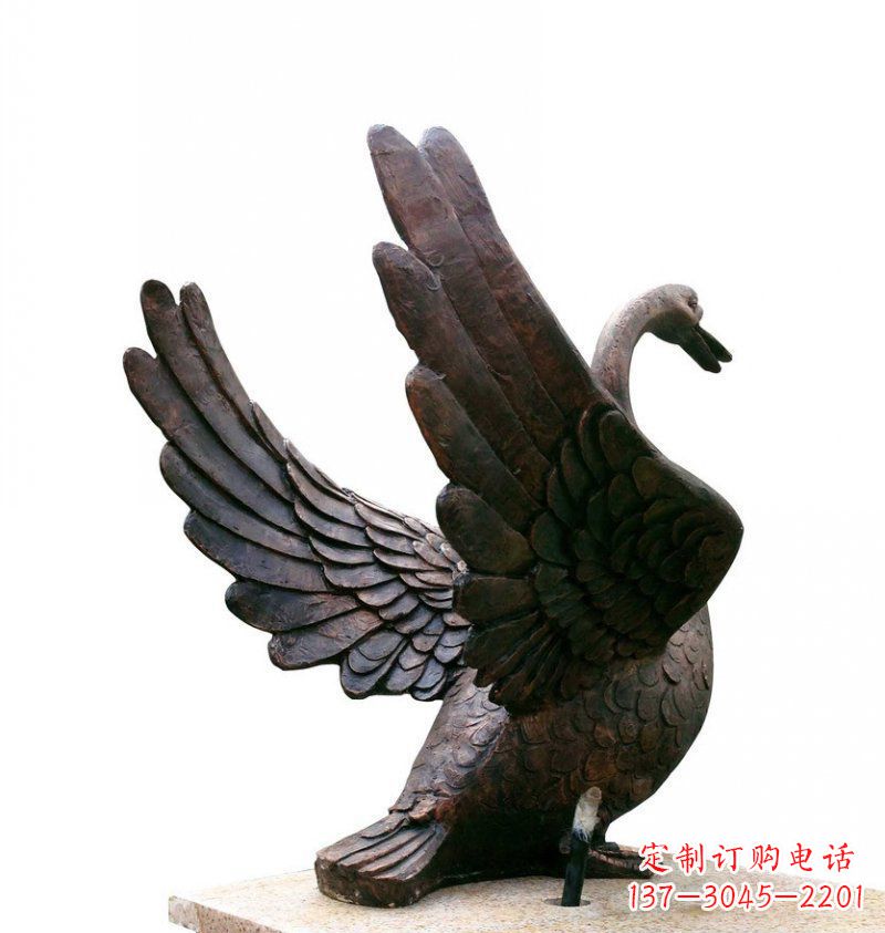 聊城欣赏翱翔的天鹅铜雕