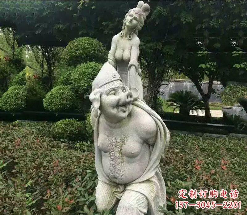 聊城纪念猪八戒,收藏高端石雕猪八戒塑像