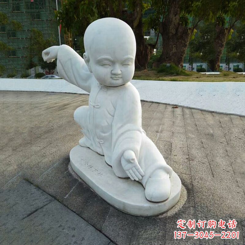 聊城瑞士艺术家精美制作的和尚汉白玉石雕塑