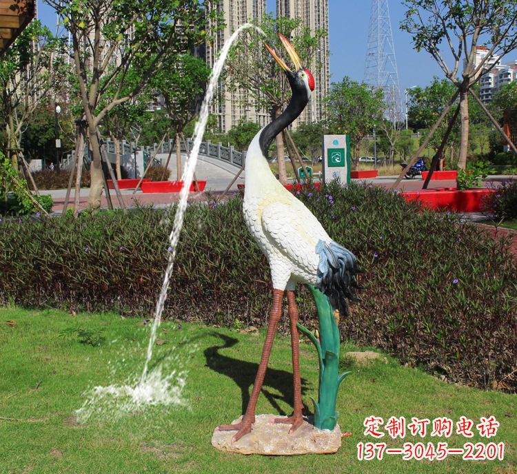 聊城精美雕塑仿真仙鹤动物雕塑