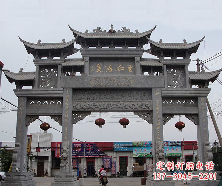 聊城古城牌坊雕塑，让历史永久流传