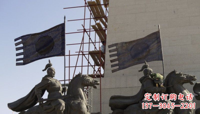 聊城古代将军景区铜雕