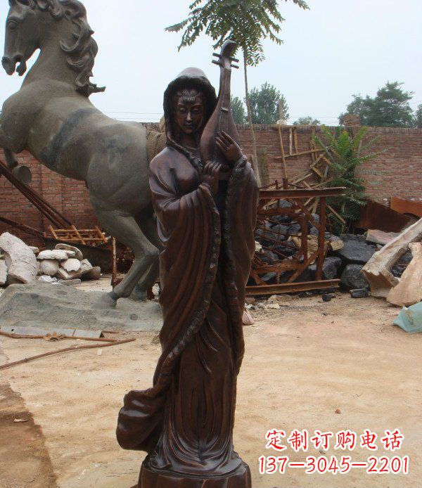 聊城中领雕塑丝滑美女铜雕