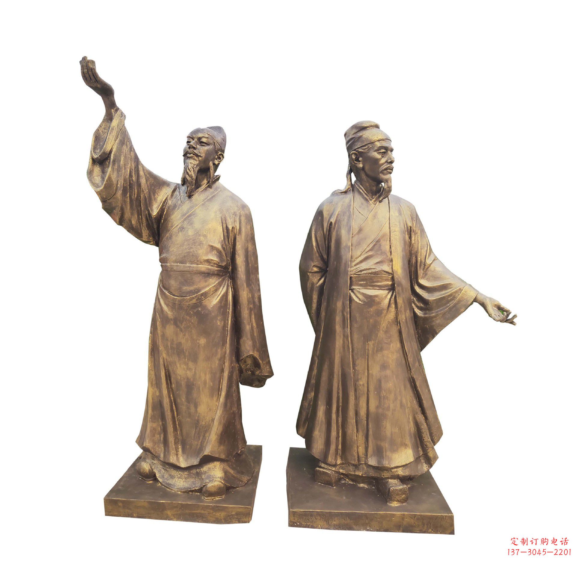 聊城中领雕塑-传承古代文人雅士李白雕塑