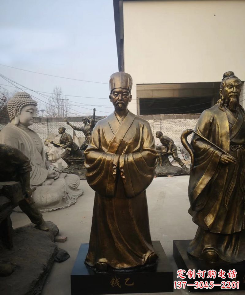 聊城古代名人钱乙铜雕