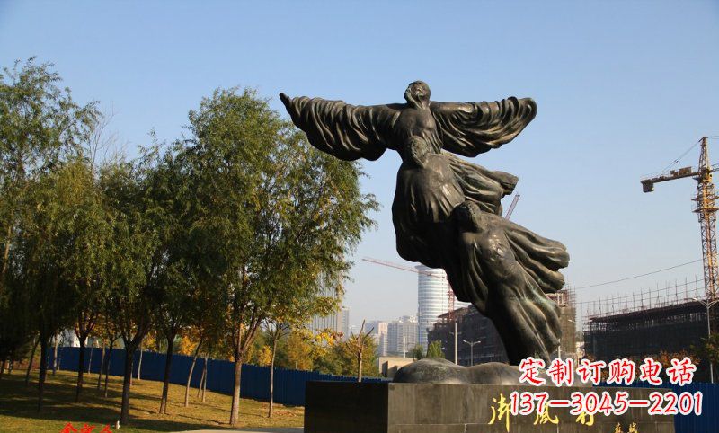 聊城古代名人苏轼铜雕