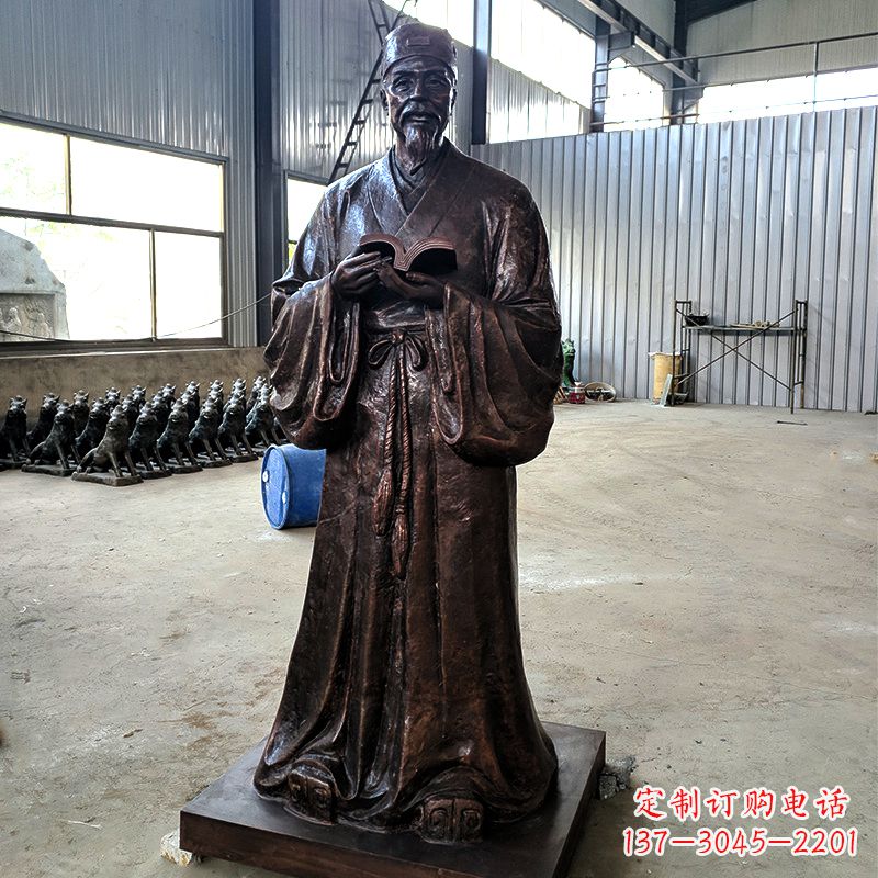 聊城古代名人文学家书画家铸铜苏轼雕塑