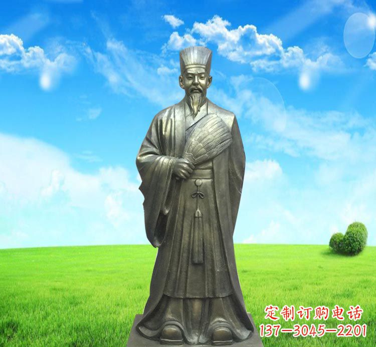 聊城精致经典,让您体验古代名人诸葛亮的魅力——诸葛亮铜雕