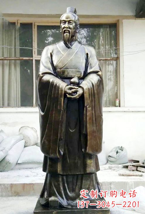 聊城精美扁鹊铜像,精雕细琢,展现古典之美