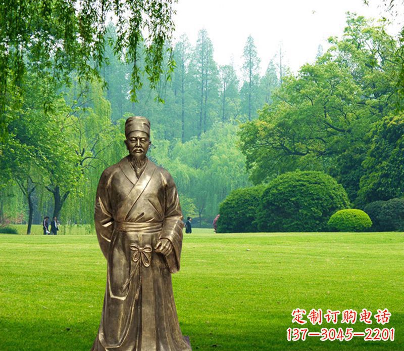 聊城李时珍铜雕,精美古典雕塑定制