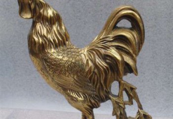 聊城经典公鸡铜雕