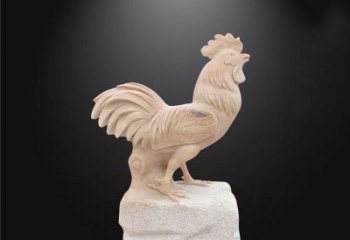 聊城公园动物公鸡石雕