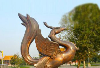 聊城纯铜铸造的四灵之朱雀雕塑