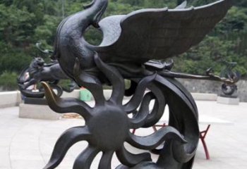 聊城天四灵朱雀神鸟雕塑——象征希望的贵族精神
