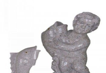聊城飘洒雕塑——公园景观石雕鱼喷泉