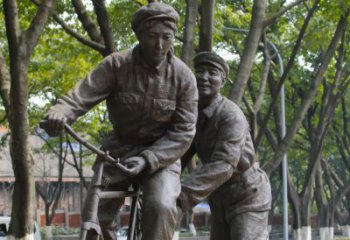 聊城装饰你家园的自行车雕塑