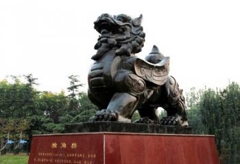 聊城独角兽雕塑，释放公正之美
