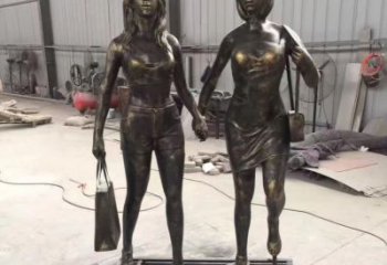 聊城铜雕女人唤醒美好回忆
