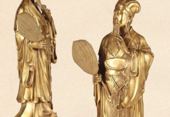 聊城中领雕塑专业铸造诸葛亮铜雕