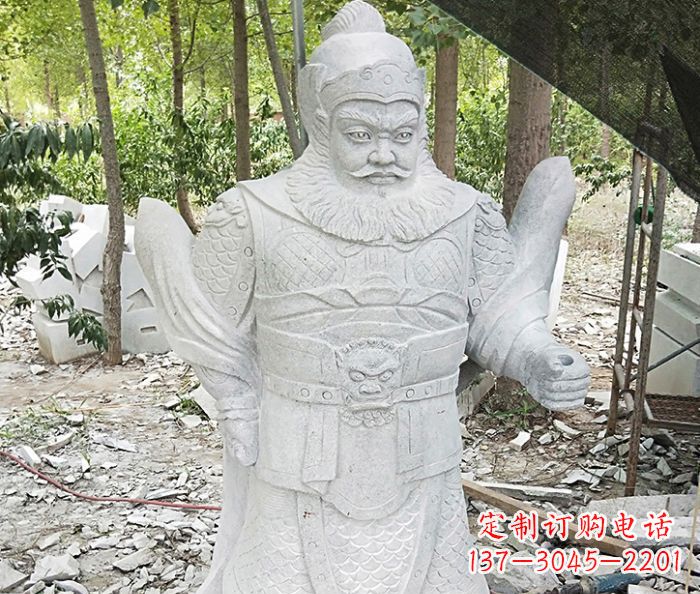 聊城古代人物关公石雕