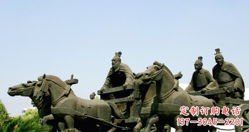 聊城中领雕塑--尊贵马车雕塑