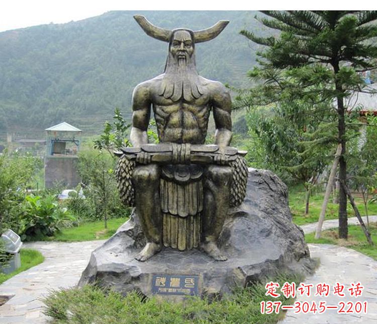 聊城传承古代文明，为家居装饰点缀伏羲铜雕