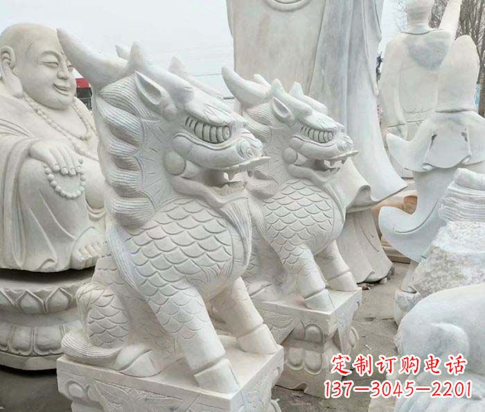 聊城中领雕塑麒麟石雕:传承古典韵味