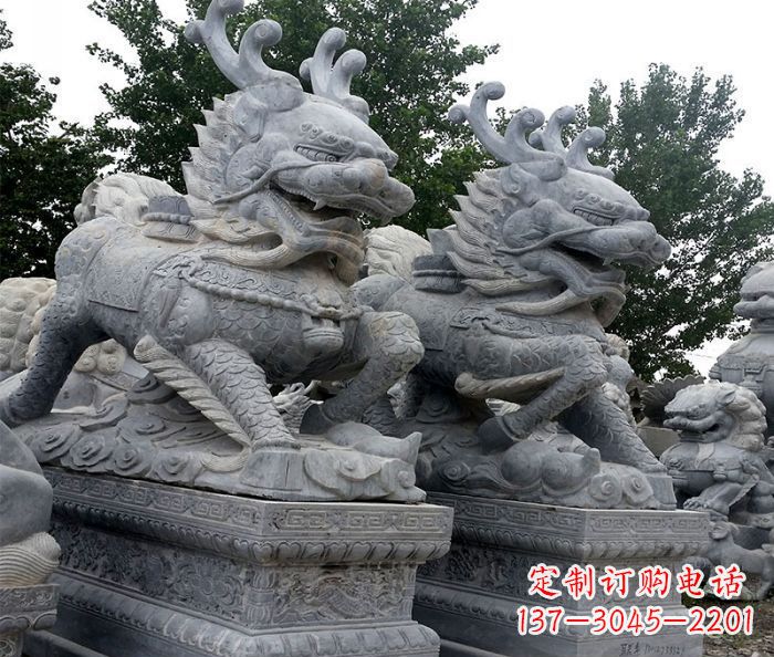 聊城古典精美麒麟雕塑