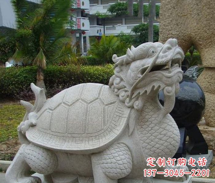 聊城中领雕塑:古典神兽龙龟石雕精神的传承