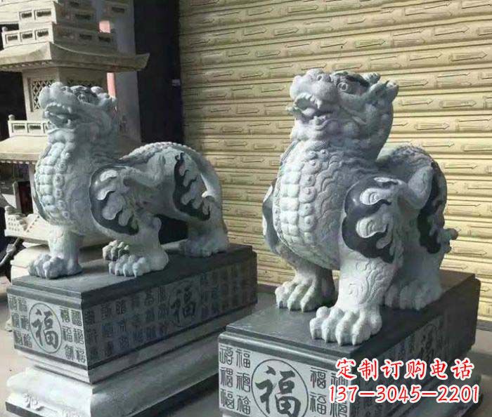 聊城传承经典的古典貔貅石雕
