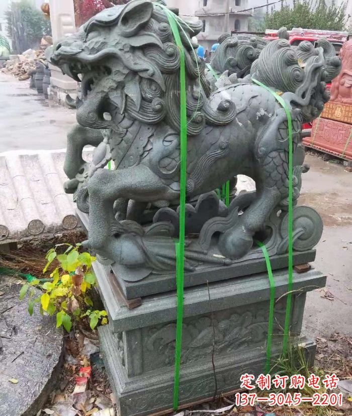 聊城古代神兽麒麟石雕 (4)