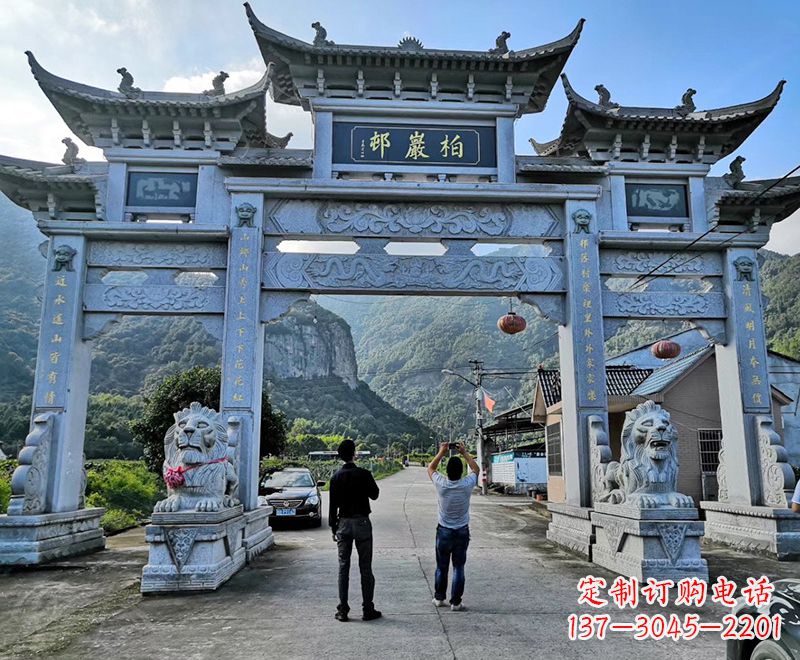 聊城古典牌坊石雕塑